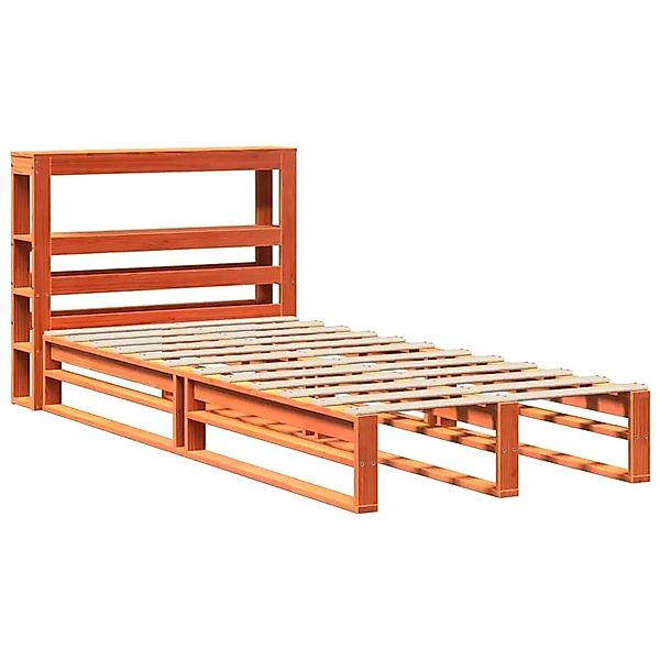vidaXL Massivholzbett ohne Matratze Wachsbraun 90x190 cm Kiefernholz 330651 günstig online kaufen