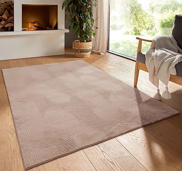 TaraCarpet Teppich TaraCarpet Homestyle 390 Wellen, rechteckig, Höhe: 10 mm günstig online kaufen