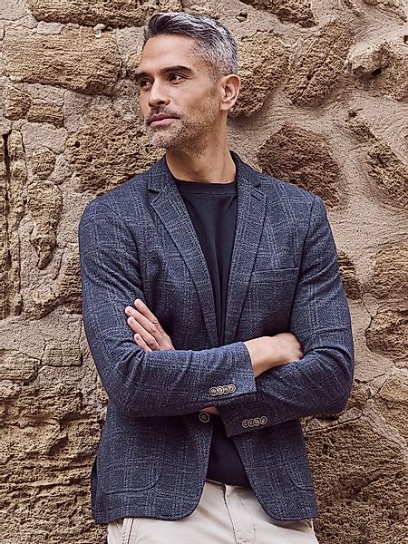 LERROS Jerseysakko LERROS Jersey Blazer, kariert günstig online kaufen