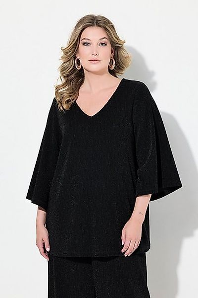 MIAMODA T-Shirt T-Shirt A-Linie Glitzer-Effekt 3/4-Ärmel günstig online kaufen