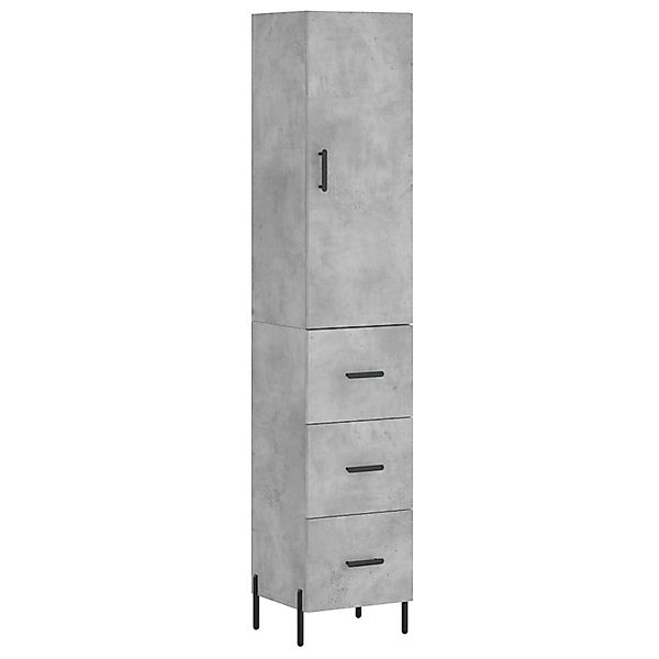 vidaXL Highboard Betongrau 34,5x34x180 cm Holzwerkstoff 3198861 günstig online kaufen
