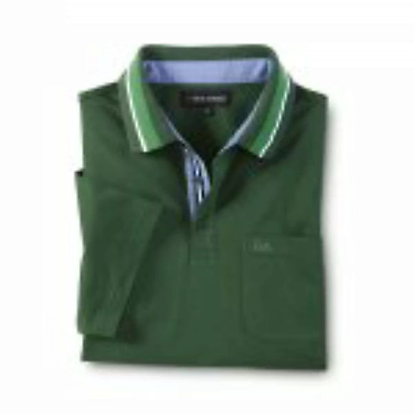 Pique-Shirt m.Kontrasten,grün günstig online kaufen