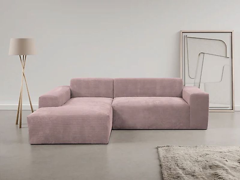WERK2 Ecksofa »Zeus-L modern & zeitlos, Breite 253 cm, bequemes Sofa« Curvy günstig online kaufen