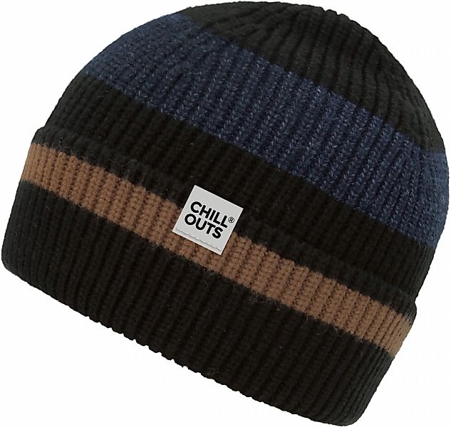 chillouts Beanie "Bastian Hat" mit sportlichem Streifen-Design, Logo-Label günstig online kaufen