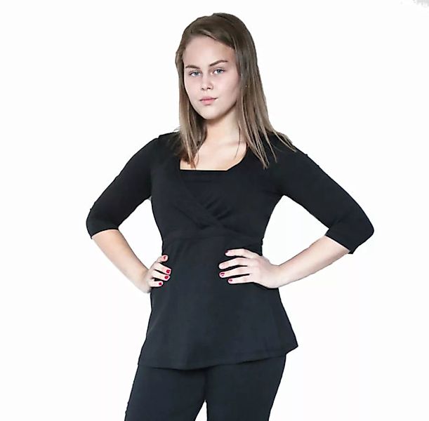 Damen Tunika Bluse Bio-baumwolle Gots Langarmshirt Oberteil günstig online kaufen
