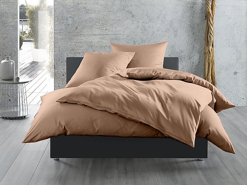 BETTWAESCHE-MIT-STIL Bettwäsche Mako Satin Bettwäsche uni einfarbig, Mako-S günstig online kaufen