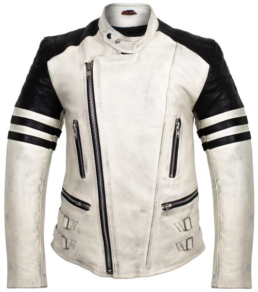 MDM Motorradjacke Herren Retro Lederjacke Motorrad günstig online kaufen