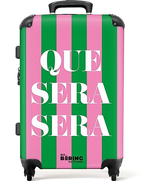 NoBoringSuitcases.com© Hartschalen-Trolley Grüne und rosa Streifen günstig online kaufen