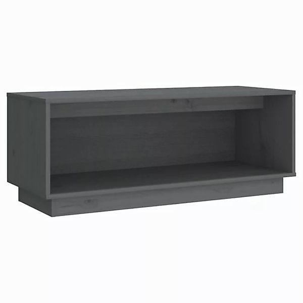 furnicato TV-Schrank Grau 90x35x35 cm Massivholz Kiefer (1-St) günstig online kaufen