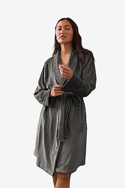Next Damenbademantel Superweicher, gerippter Bademantel, Polyester günstig online kaufen
