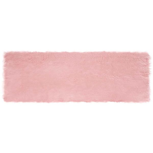 vidaXL Kunstschaffell Teppich Tafalla Rosa 80 x 250 cm Polyester 42021546 günstig online kaufen