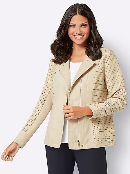 Sieh an! Allwetterjacke Lederimitat-Jacke Langarm günstig online kaufen