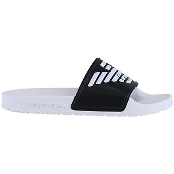 Emporio Armani Sliders weiss/schwarz Herren Badeschuh günstig online kaufen