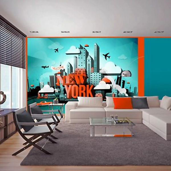 artgeist Fototapete Welcome New York mehrfarbig Gr. 150 x 105 günstig online kaufen