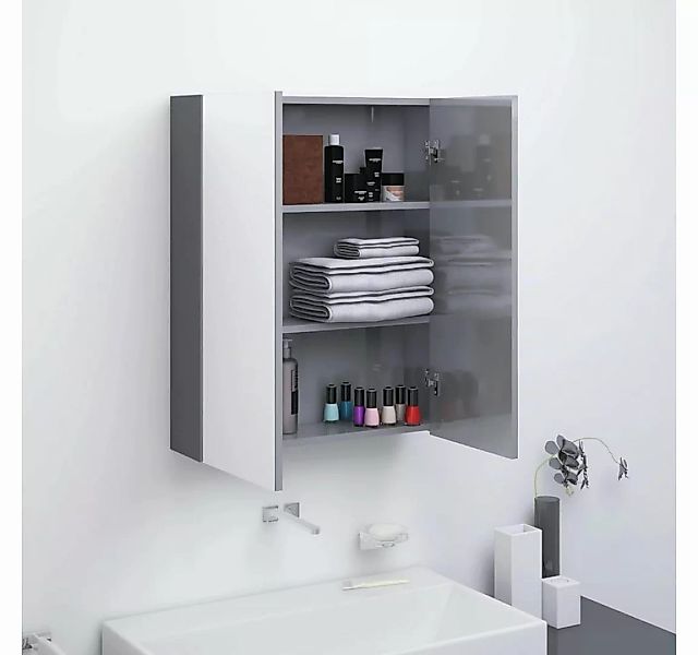 vidaXL Badezimmerspiegelschrank Bad-Spiegelschrank 60x15x75 cm MDF Glänzend günstig online kaufen