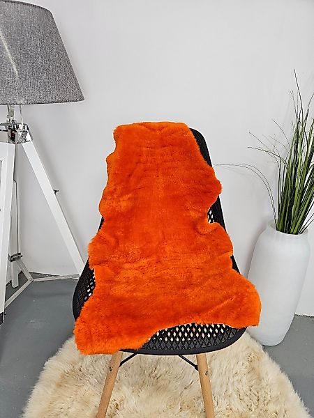 Provellus Fellteppich Merino Schaffell Orange Gefärbt günstig online kaufen