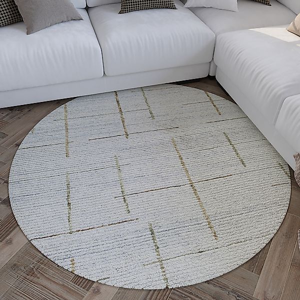 Wecon home Teppich »Hamptons TWENTYTWO«, rund, 10 mm Höhe, Fasermix, Kurzfl günstig online kaufen