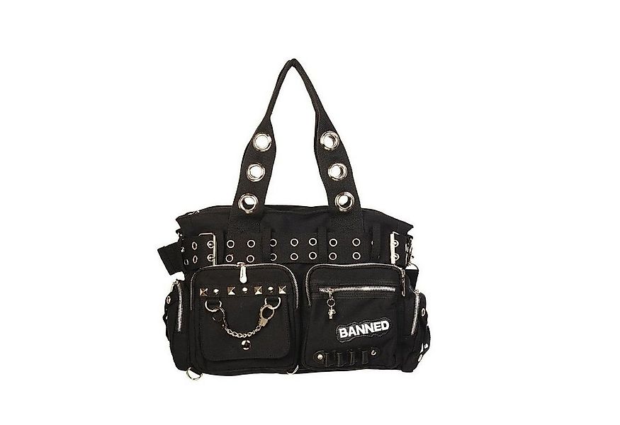 Banned Schultertasche Sweet Revenge Schwarz Gothic Nieten, Verstellbarer Sc günstig online kaufen