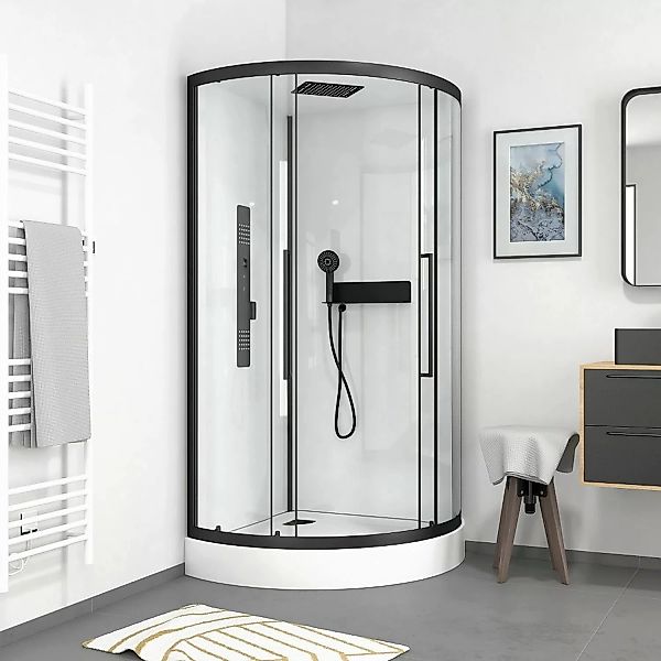 Aurlane Komplettdusche Urban 2 Runddusche 90 cm x 90 cm x 215 cm günstig online kaufen