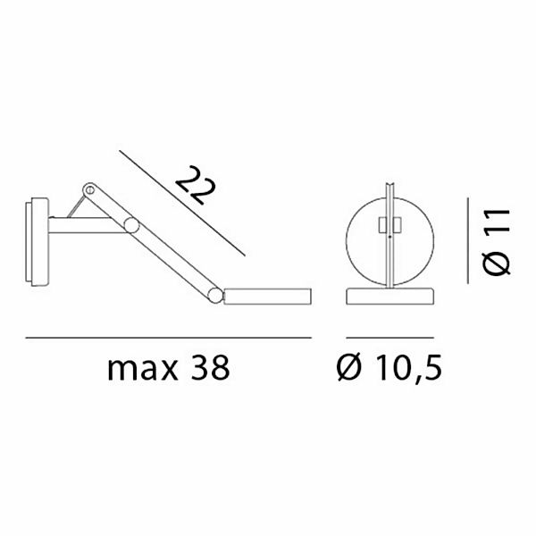 Rotaliana String W0 DTW Wandleuchte silber silber günstig online kaufen