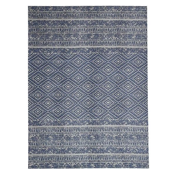 MeGusta Flachflor Teppich Blau Vintage  120 x 170 cm günstig online kaufen