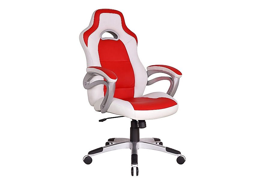 Möbel Akut Chefsessel Chefsessel Nele rot weiß Home Office Bürostuhl günstig online kaufen