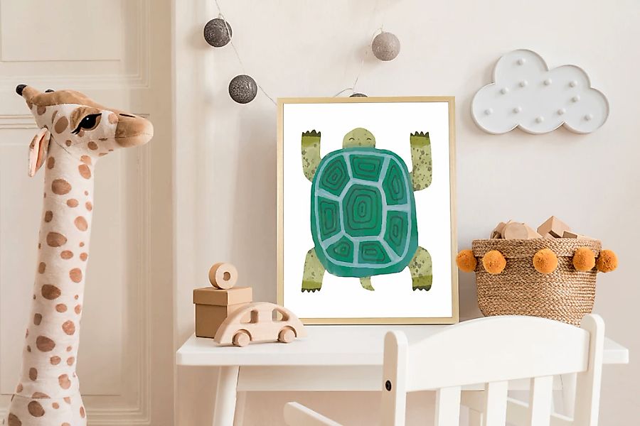 queence Bild mit Rahmen "Schildkröte", Fantasy-Haustiere-Schildkröten-Tiere günstig online kaufen