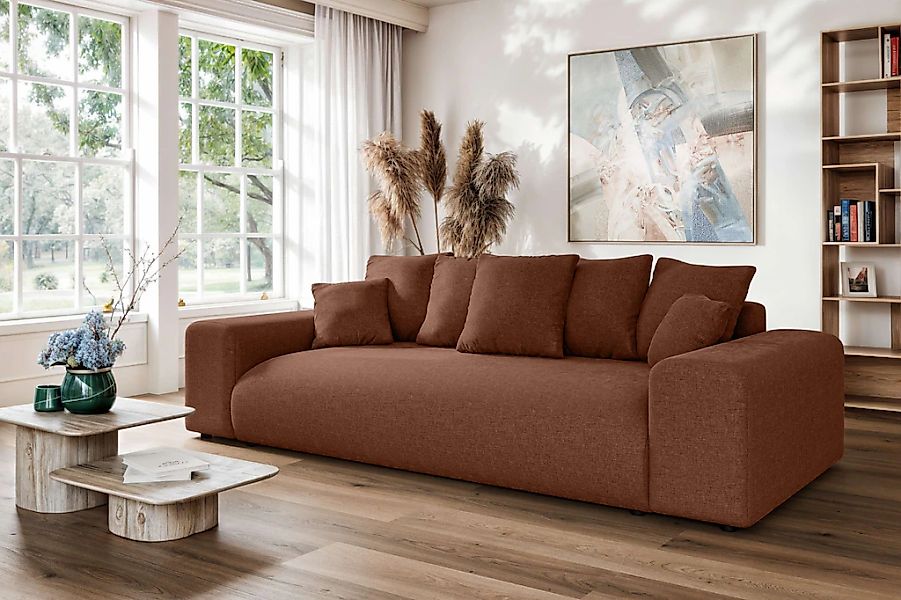 Home affaire Big-Sofa "LAKESIDE 3-Sitzer Schlafsofa mit Bettkasten, Breite günstig online kaufen