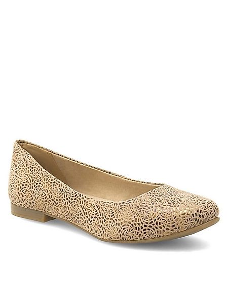 LASOCKI Lasocki Damen Ballerinas Beige Leder Wildleder Komfort Ballerina günstig online kaufen