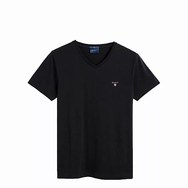 GANT Herren T-Shirt - Original Slim V-Neck T-Shirt, Baumwolle, kurzarm günstig online kaufen