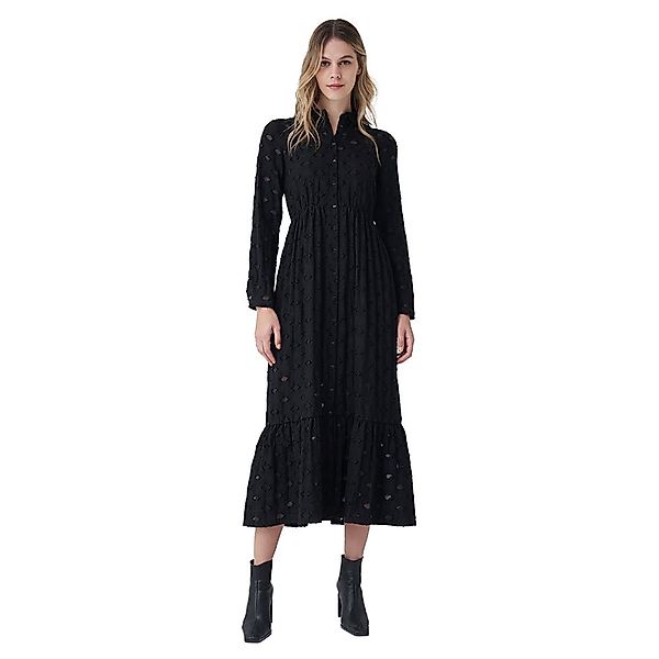 Salsa Jeans 125385-000 / Shirt Dress Langarm Langes Kleid M Black günstig online kaufen