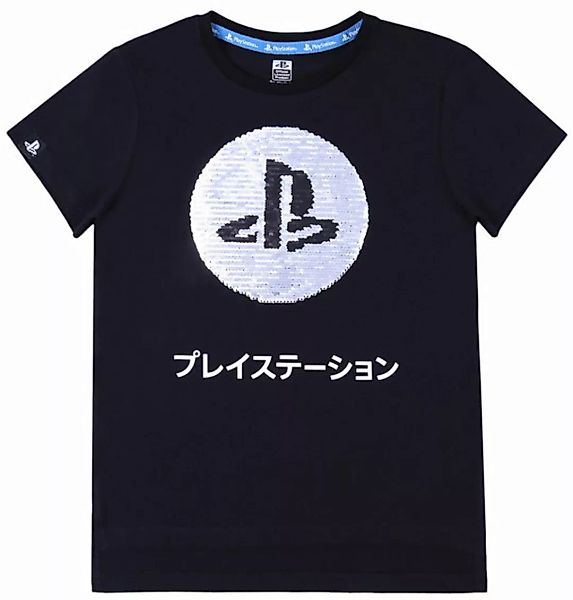 Sarcia.eu Kurzarmbluse Schwarze Bluse mit PlayStation-Pailletten 13-14 Jahr günstig online kaufen