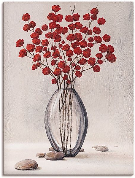 Artland "Dekorative rote Herbstblumen" Blumenbilder 1 Stk. tlg. auf Holzrah günstig online kaufen