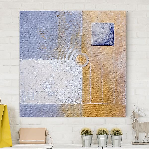 Leinwandbild Abstrakt - Quadrat Pastel for your room günstig online kaufen