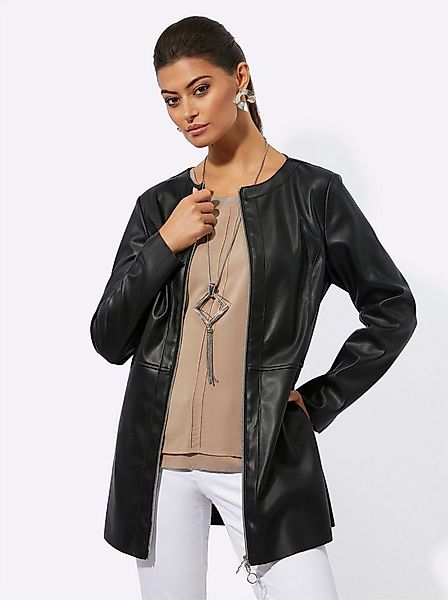 Mainpol Blusenblazer Lederimitat-Blazer . günstig online kaufen