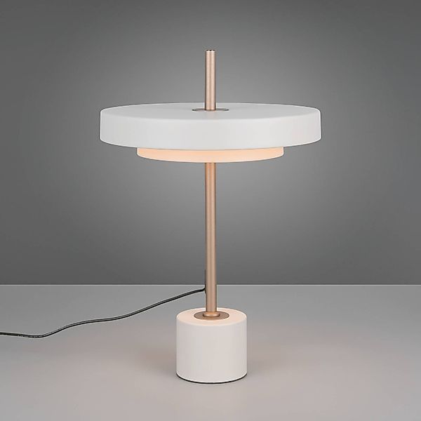 LED-Tischlampe Keaton, hellgrau, Höhe 45 cm, Metall, CCT günstig online kaufen