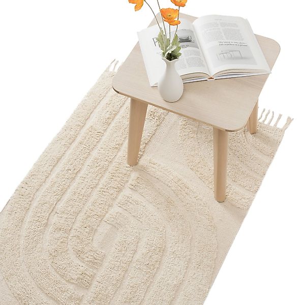 Wolldecke Teppich Läufer für Schlafzimmer 80 x 150 cm Teppich waschbar, HOM günstig online kaufen