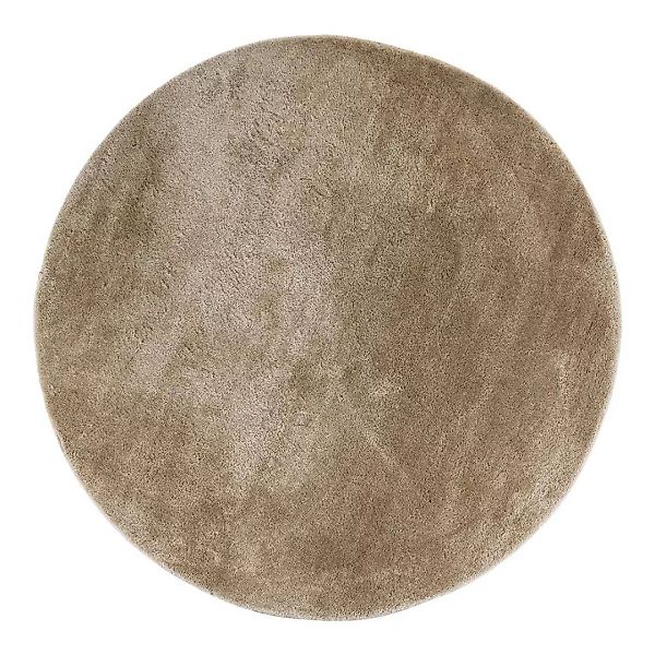 Runder Teppich in Beige 160 cm Durchmesser günstig online kaufen
