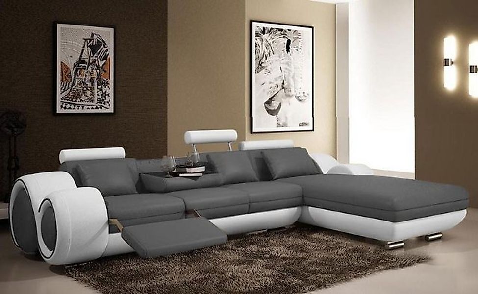 JVmoebel Ecksofa Gerundete Couch Sitzpolster Garnituren Wohnlandschaften L günstig online kaufen