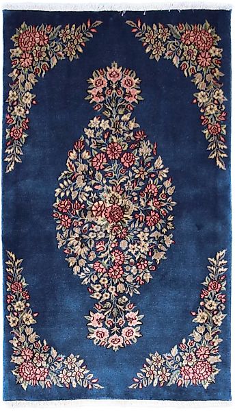 morgenland Wollteppich »Rafsanjan Teppich handgeknüpft blau«, rechteckig günstig online kaufen
