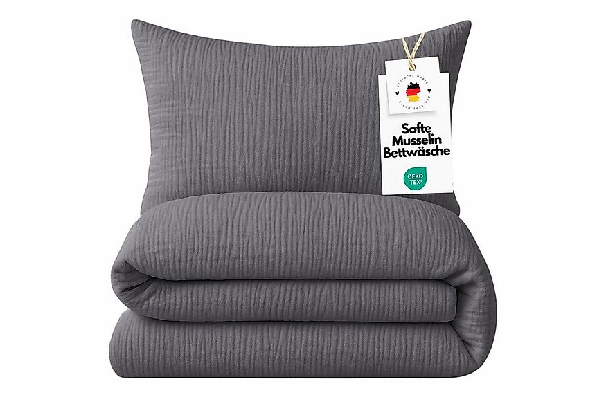 Carpe Sonno Bettwäsche Musselin Bettwäsche 135x200 cm Sommerbettwäsche Bett günstig online kaufen