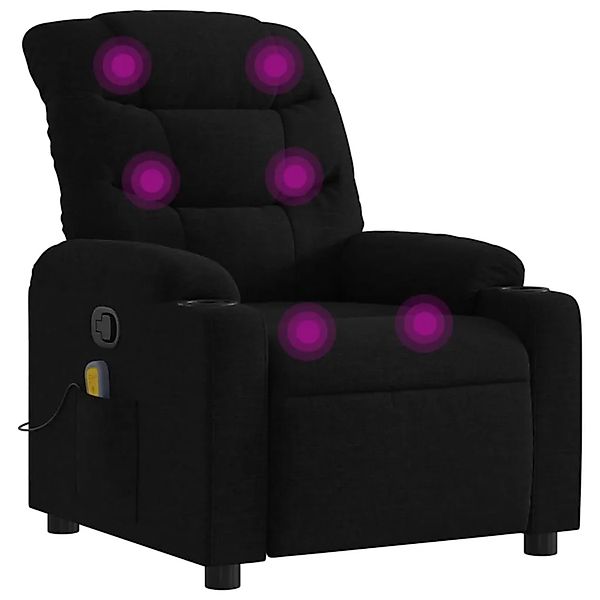 vidaXL Massage-Relaxsessel Schwarzer Stoff 3206917 günstig online kaufen