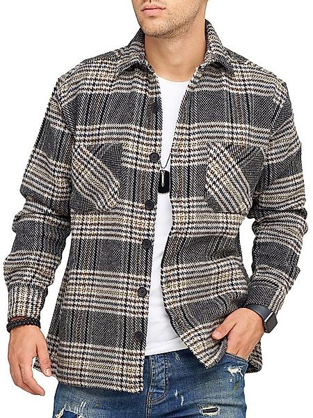 Style-Division Flanellhemd - Overshirt Sweatjacke für Herren Dickes Langarm günstig online kaufen