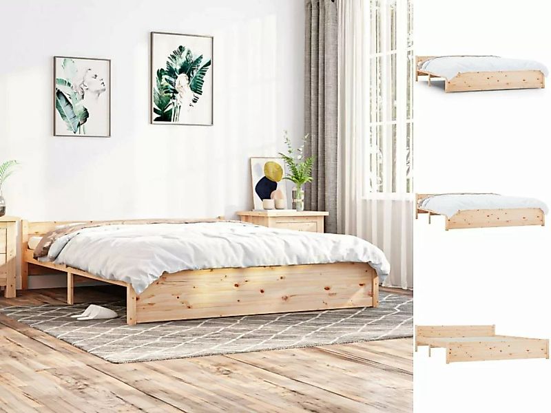vidaXL Bettgestell Massivholzbett 200x200 cm Bett Bettgestell Doppelbett Be günstig online kaufen