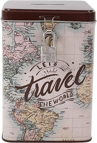 I-TOTAL Spardose I-TOTAL® Spardose mit Vorhängeschloss Sparbüchse aus Metal günstig online kaufen