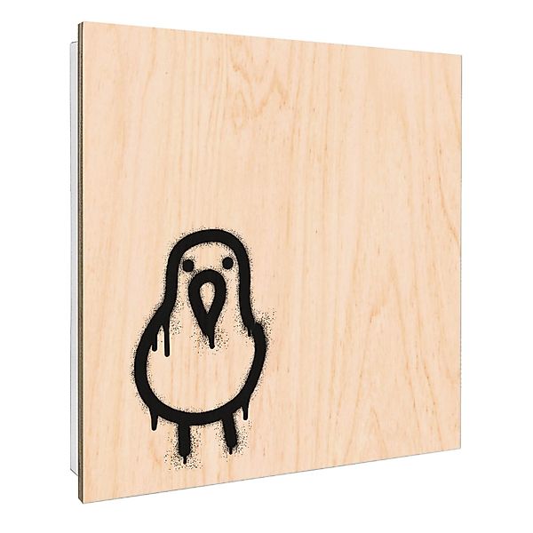Banjado Schlüsselkasten mit Holzfront 30x30cm Weiß Scharnier Links 50 Haken günstig online kaufen
