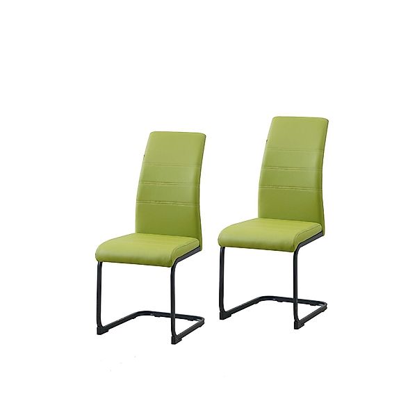 HTI-Living Freischwinger Schwingstuhl SallyP PU Grün günstig online kaufen