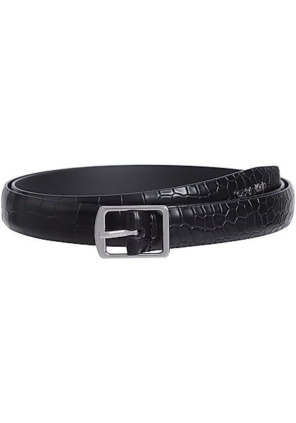 Calvin Klein Ledergürtel SLIM SQR BUCKLE BELT 2.0_CROCO mit Logoschriftzug günstig online kaufen
