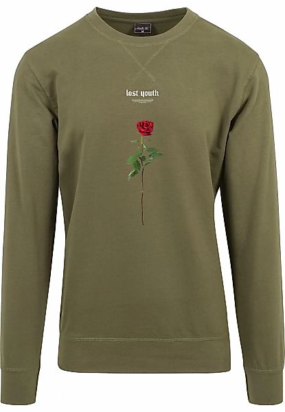 MisterTee Rundhalspullover "MisterTee Herren Lost Youth Rose Crewneck" 1 St günstig online kaufen