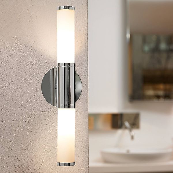 EGLO Wandleuchte PALMERA Wandlampe, E14, IP44, Bad Spiegellampe, Stahl und günstig online kaufen